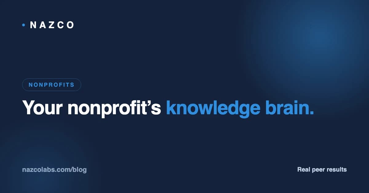 The nonprofit knowledge brain: turn your documents into instant, sourced answers