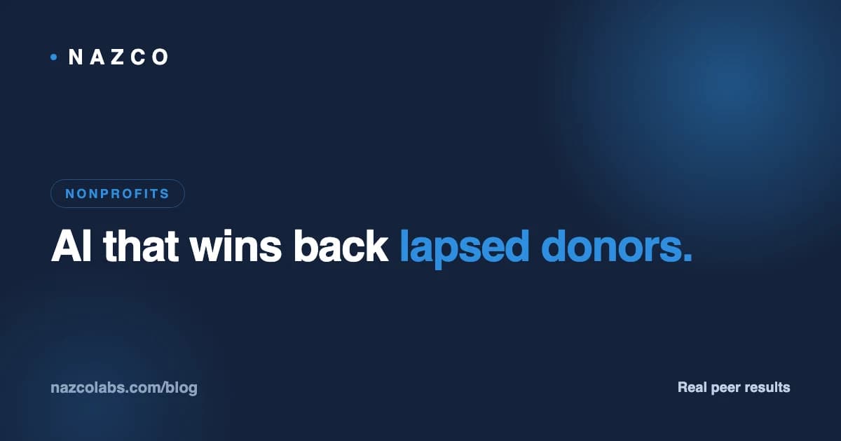 AI donor retention: how nonprofits recover recurring and lapsed donors